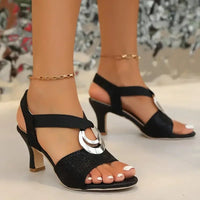 Women's Strappy Open Toe Heels Detail