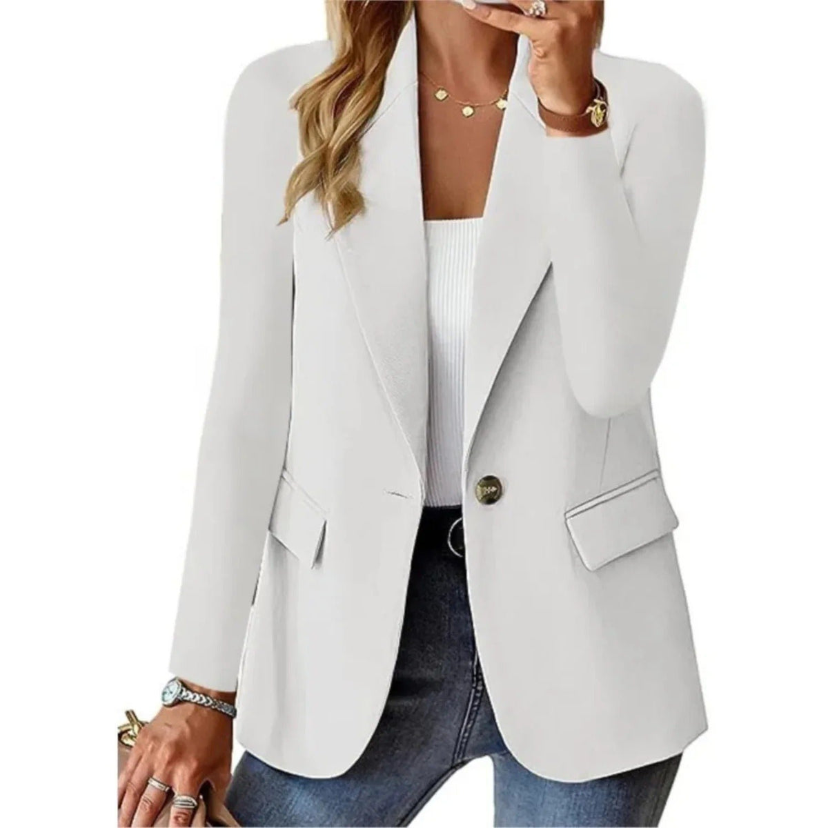 Women's Structured Blazer | Smart Casual Office Detail