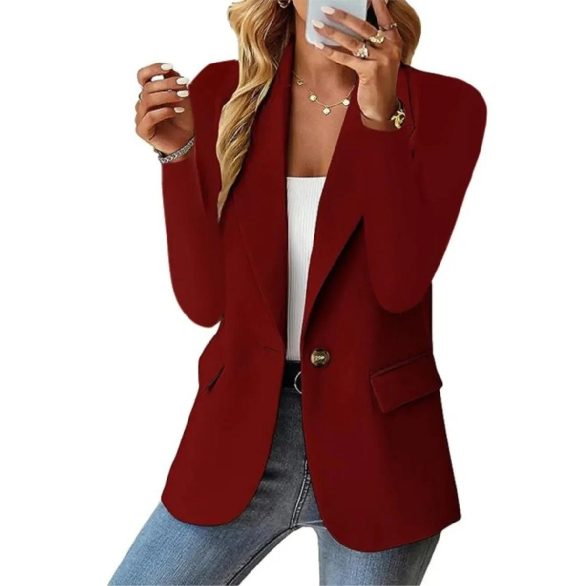 Women's Structured Blazer | Smart Casual Office Lifestyle
