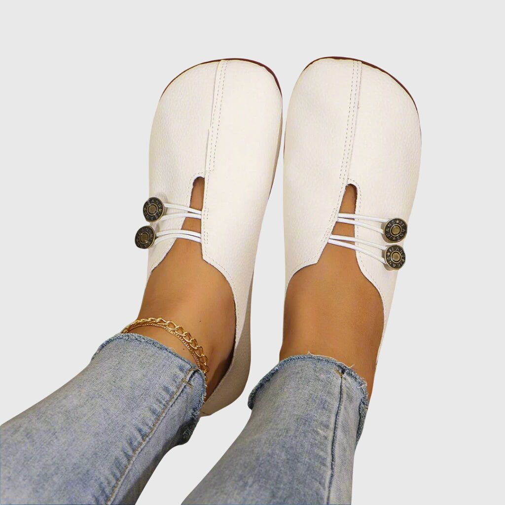 Women's Suede Ankle Boots | Button Lace Detail Close Up