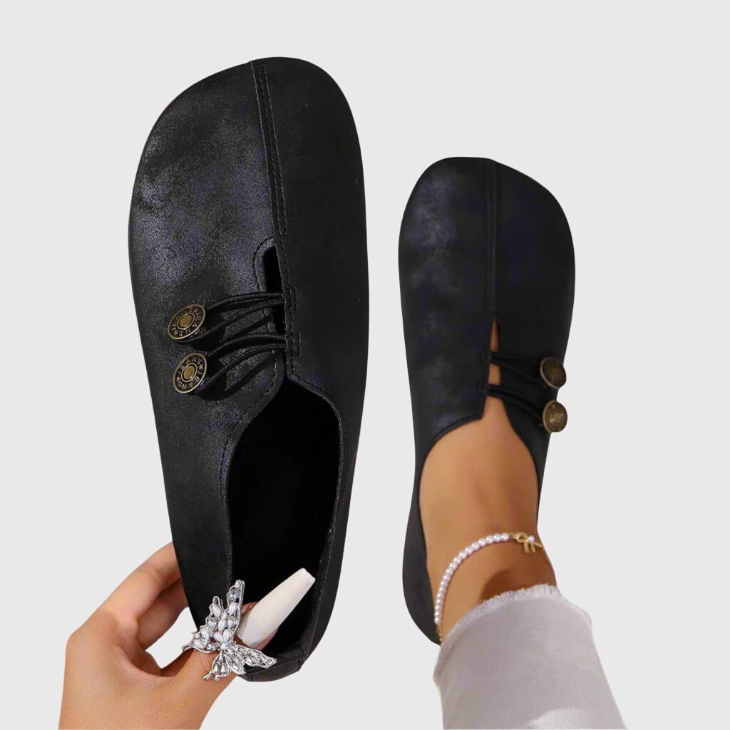 Women's Suede Ankle Boots | Button Lace Detail Side