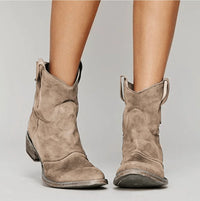 Women's Suede Orthopedic Boots | Block Heel Side Zip Hero