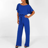 Women's Tie-Front Batwing Jumpsuits Detail