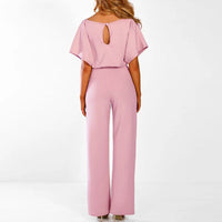 Women's Tie-Front Batwing Jumpsuits Full