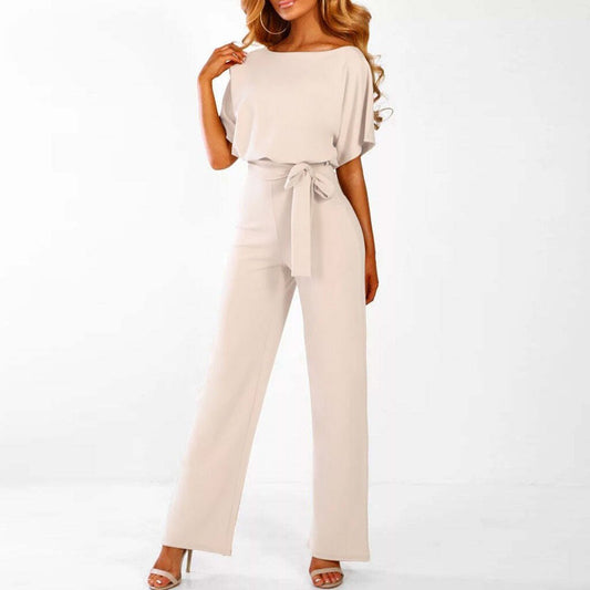 Women's Tie-Front Batwing Jumpsuits Hero