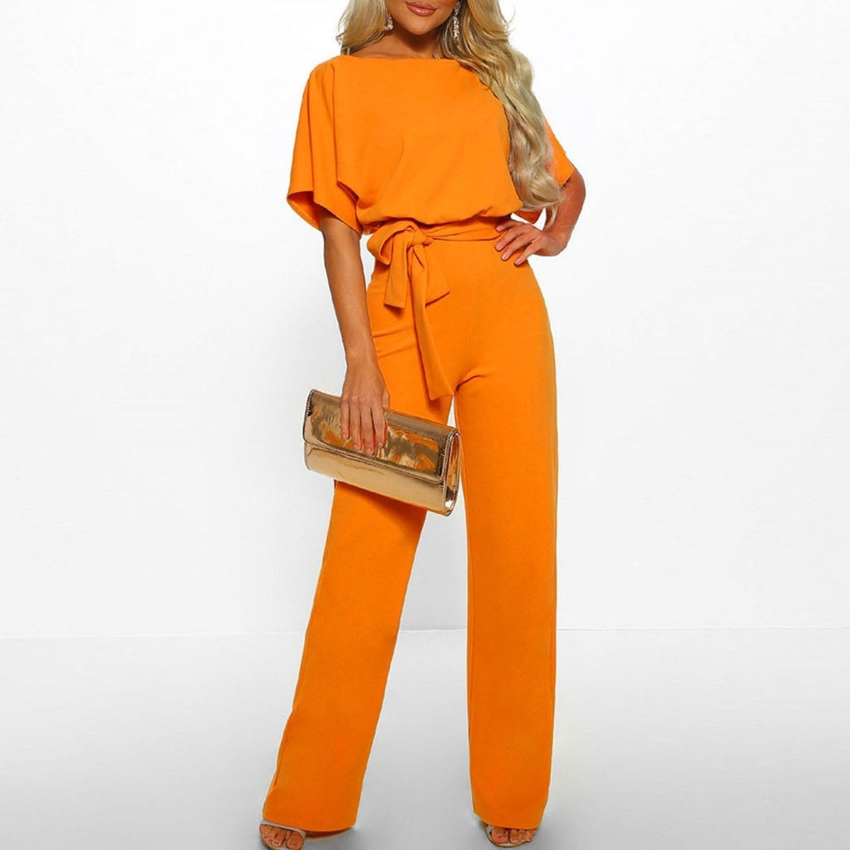 Women's Tie-Front Batwing Jumpsuits Lifestyle