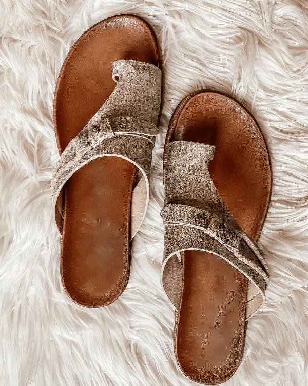 Women's Toe Ring Barefoot Flat Sandals | Minimal Everyday Side