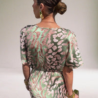 Women's Twisted Knot Wedding Guest Wrap Maxi Dress Side