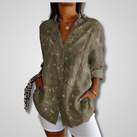Women's Vintage Floral Shirt | Relaxed Button-Front Detail