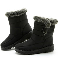 Women's Waterproof Insulated Snow Boots | Fur Cuff Winter Side