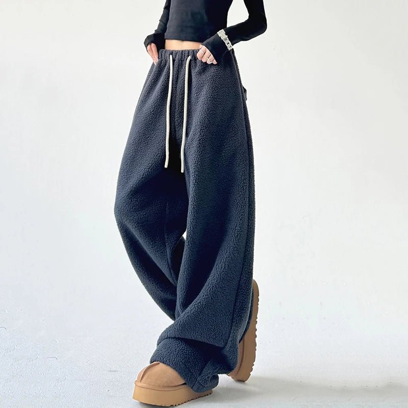 Women's Wide Leg Sweatpants | Oversized Fleece Lounge Front