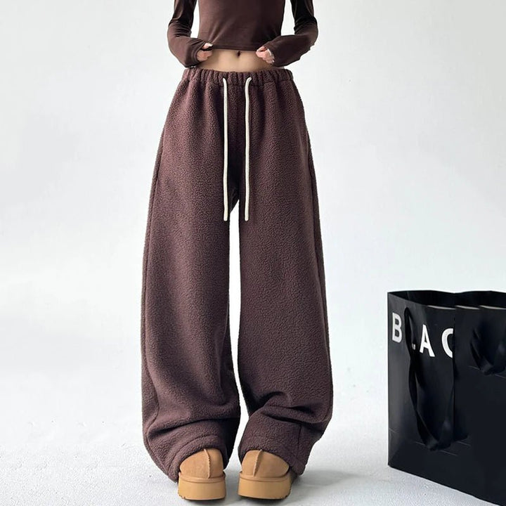 Women's Wide Leg Sweatpants | Oversized Fleece Lounge Lifestyle