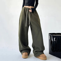 Women's Wide Leg Sweatpants | Oversized Fleece Lounge Side