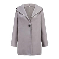 Women's Wool Blend Cocoon Coat | Draped Lapel Wrap Angle