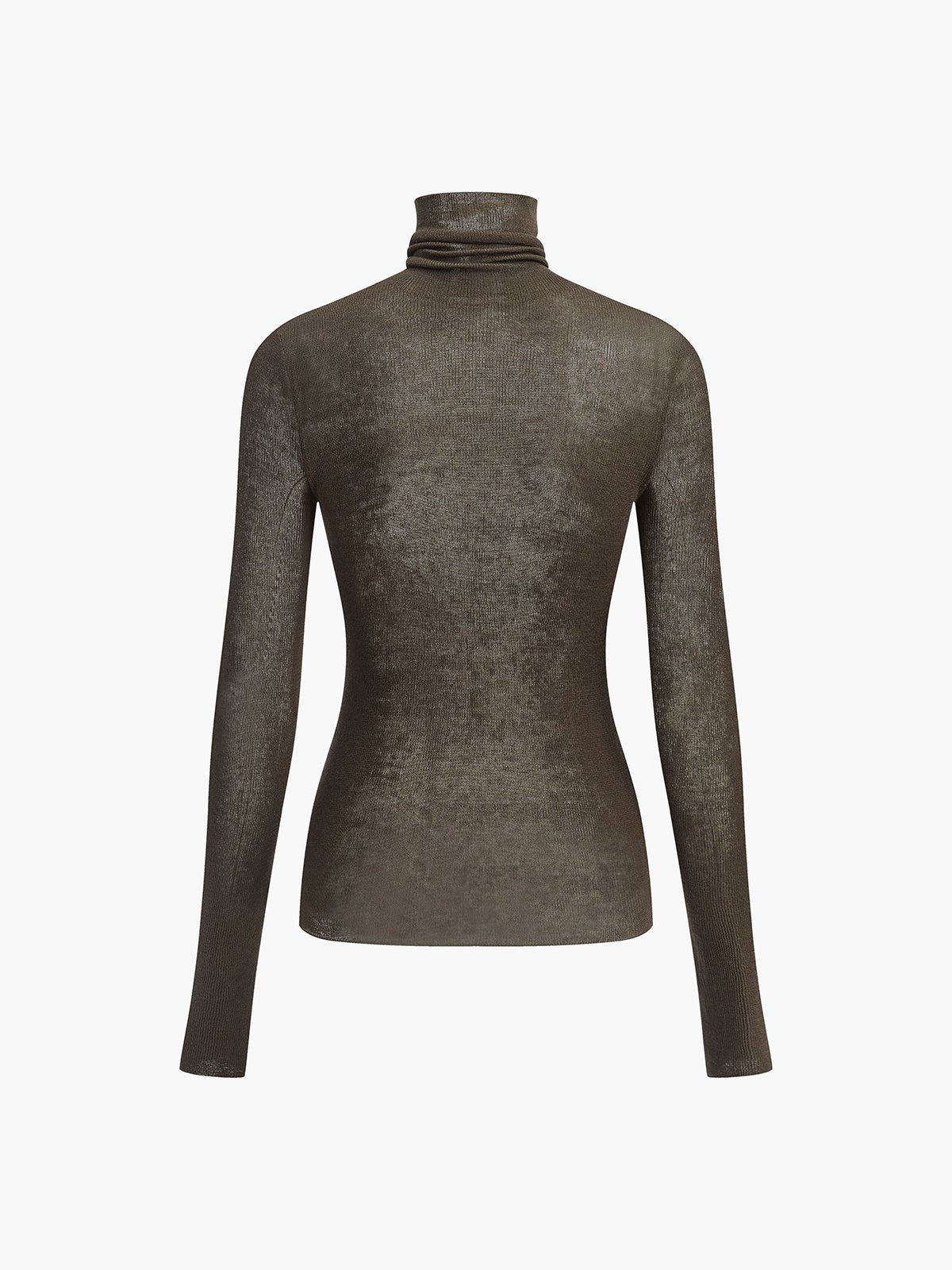 Women's Wool-Blend Turtleneck Sheer Sweater View 12