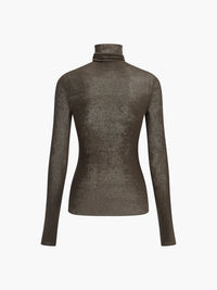 Women's Wool-Blend Turtleneck Sheer Sweater View 12