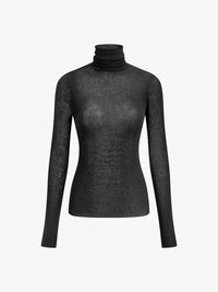 Women's Wool-Blend Turtleneck Sheer Sweater View 15