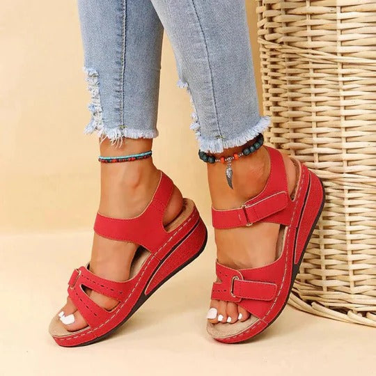 Women's Sandals Flat Adjustable Buckle Straps Open Toe Walking