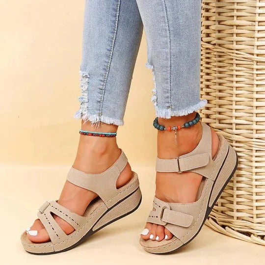 Women's Sandals Flat Adjustable Buckle Straps Open Toe Walking