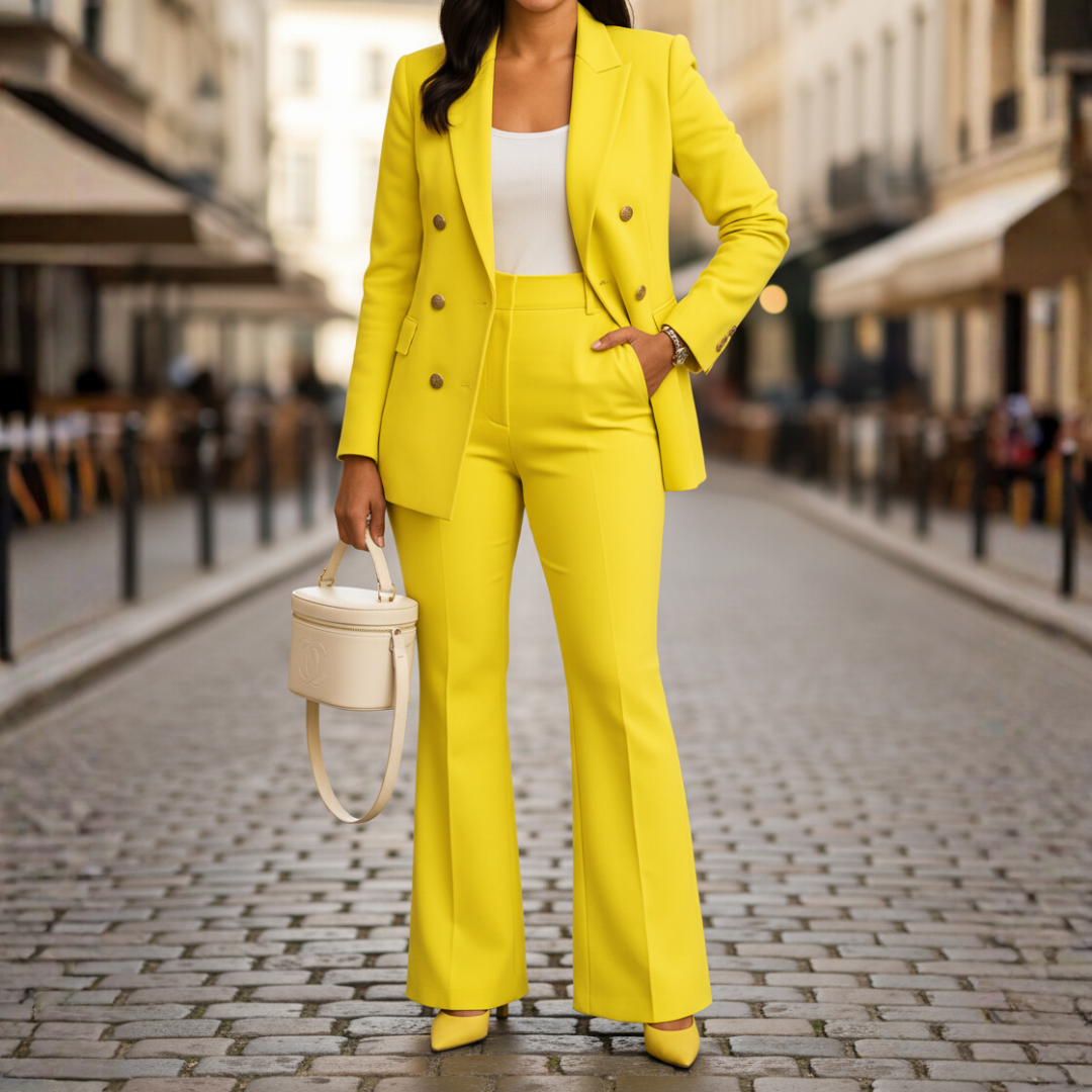 Damenanzug aus Polyester mit Blazer und Hose | Vestea