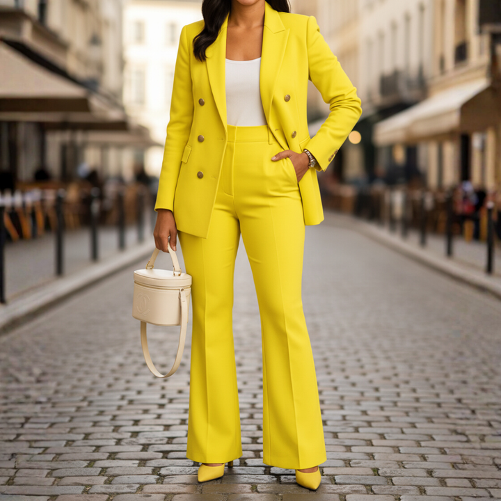 Damenanzug aus Polyester mit Blazer und Hose | Vestea