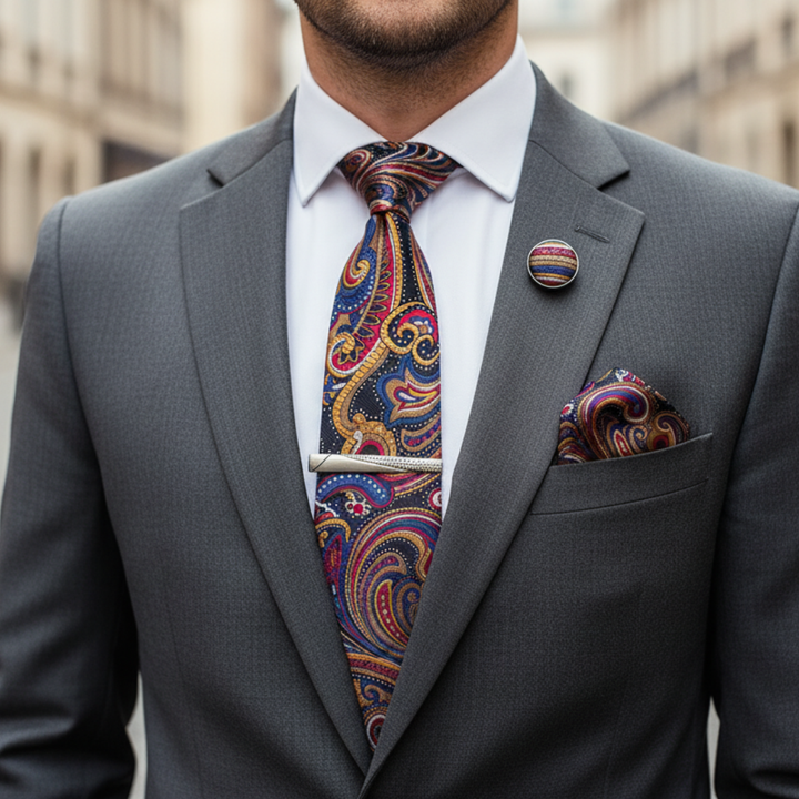 Krawatte mit Manschettenknöpfen | Vestea