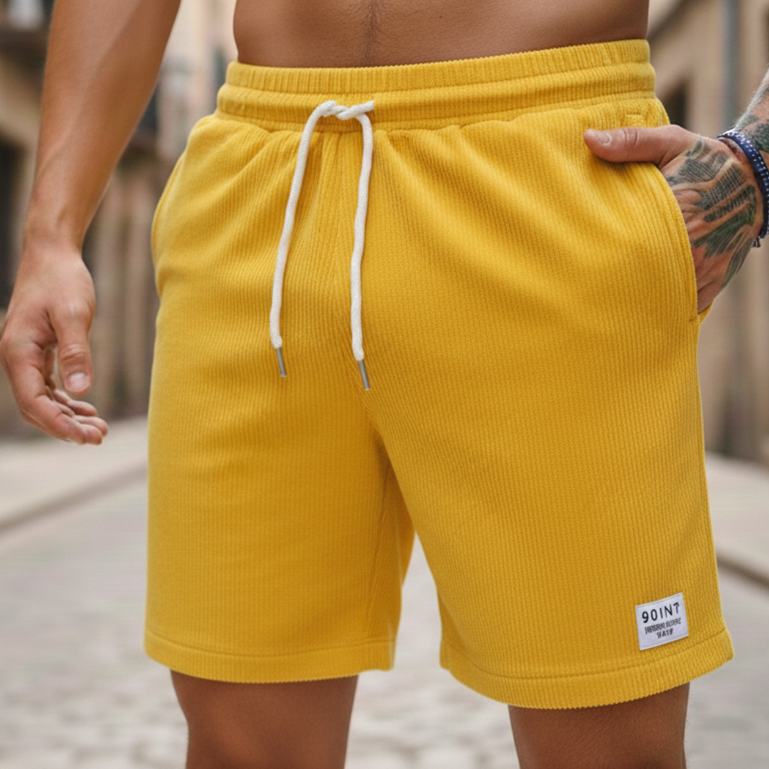 Shorts décontractés pour homme en corde de polyester, légers, coupe ample